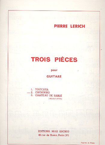 Chorinho pour guitare  3 pieces no.2  