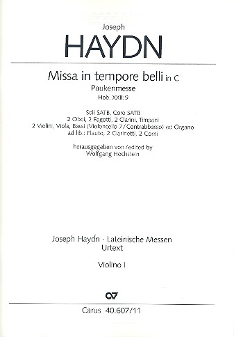 Missa in tempore belli C-Dur Hob.XXII:9&nbsp;&nbsp;für Soli, Chor und Orchester&nbsp;&nbsp;Violine 1