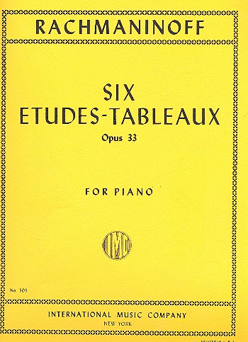 6 Etudes-tableaux op.33  for piano  