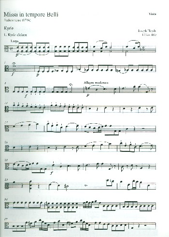 Missa in tempore belli C-Dur Hob.XXII:9&nbsp;&nbsp;für Soli, Chor und Orchester&nbsp;&nbsp;Viola
