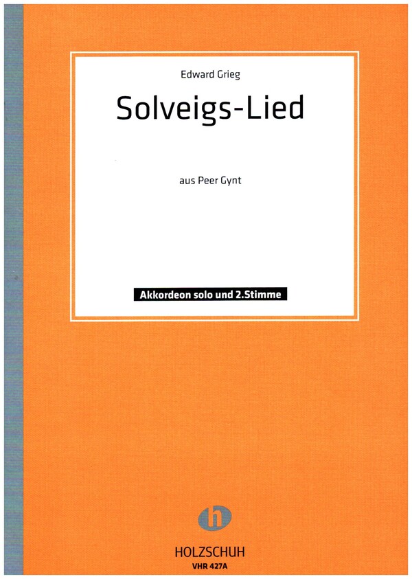 Solveigs Lied aus Peer Gynt&nbsp;&nbsp;für Akkordeon (mit 2. Stimme)&nbsp;&nbsp;