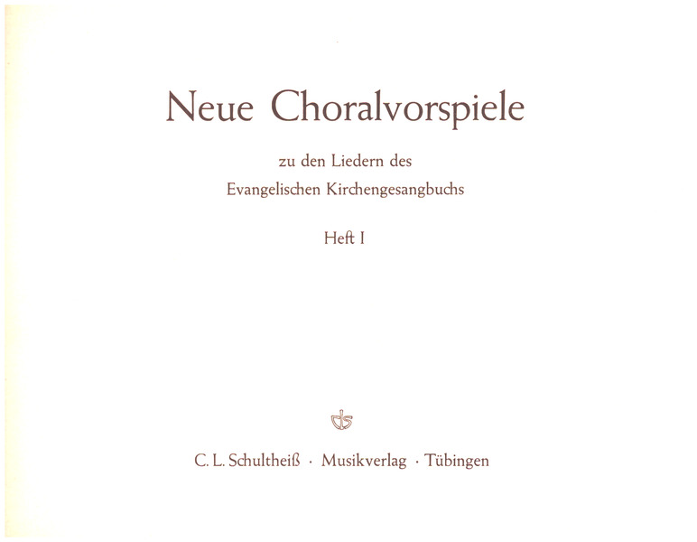 Neue Choralvorspiele zum EG Band 1  für (Gesangbuch Nr.1-53)  