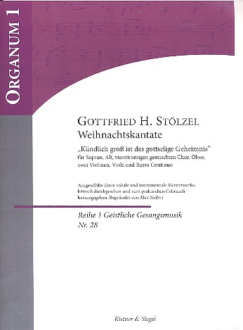 Weihnachtskantate für Soli, gem Chor,&nbsp;&nbsp;Oboe, Streicher und Bc&nbsp;&nbsp;Partitur und Stimmen