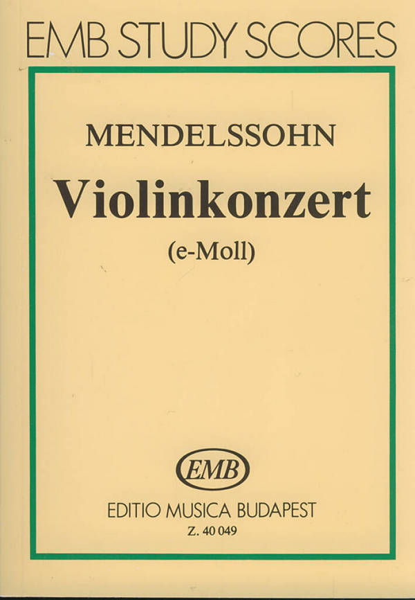 KONZERT E-MOLL OP.64 FUER VIOLINE&nbsp;&nbsp;UND ORCHESTER,  Studienpartitur&nbsp;&nbsp;GABOR, DAVAS, ED