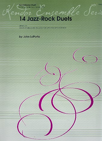 14 Jazz-Rock Duets   for alto and tenor saxophones  (grade 3-4)  