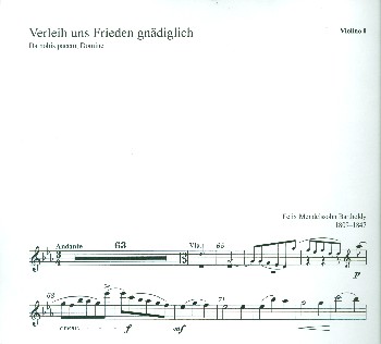 Verleih uns Frieden gnädiglich&nbsp;&nbsp;Choralkantate für Chor und Orchester&nbsp;&nbsp;Violine 1