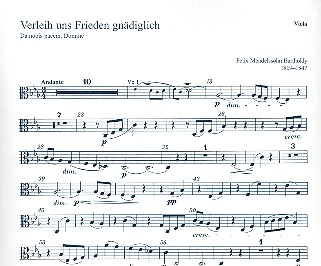 Verleih uns Frieden gnädiglich&nbsp;&nbsp;Choralkantate für Chor und Orchester&nbsp;&nbsp;Viola