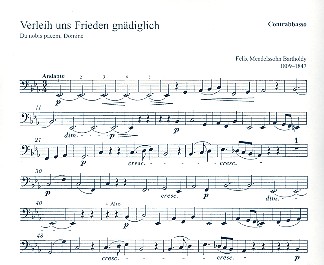 Verleih uns Frieden gnädiglich&nbsp;&nbsp;Choralkantate für Chor und Orchester&nbsp;&nbsp;Kontrabass
