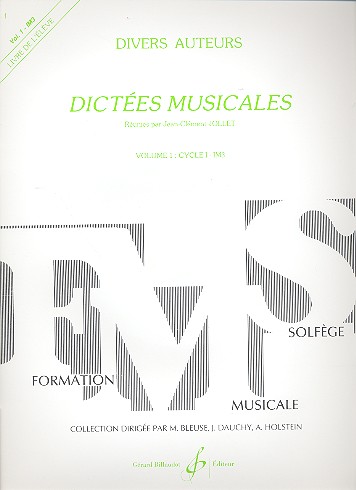 Dictées musicales vol.1 cycle 1 (+CD)&nbsp;&nbsp;livre de l'élève&nbsp;&nbsp;