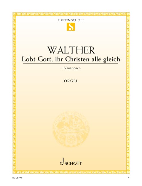 Lobt Gott, ihr Christen alle gleich  für Orgel (Klavier)  