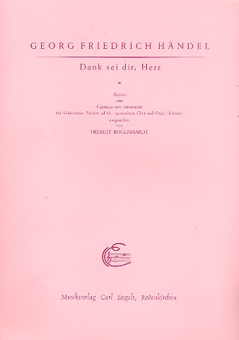 Dank sei dir Herr  für Gesang, Violine, gem Chor und Orgel (Klavier)  Partitur