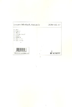 Barkarole aus Hoffmanns Erzählungen&nbsp;&nbsp;für Salonorchester&nbsp;&nbsp;Ergänzungsstimmen