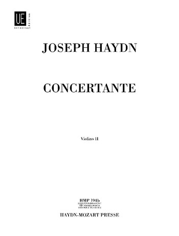 Sinfonia concertante Hob.I:105 für&nbsp;&nbsp;Oboe, Fagott, Violine, Violoncello und&nbsp;&nbsp;Orchester,  Violine 2