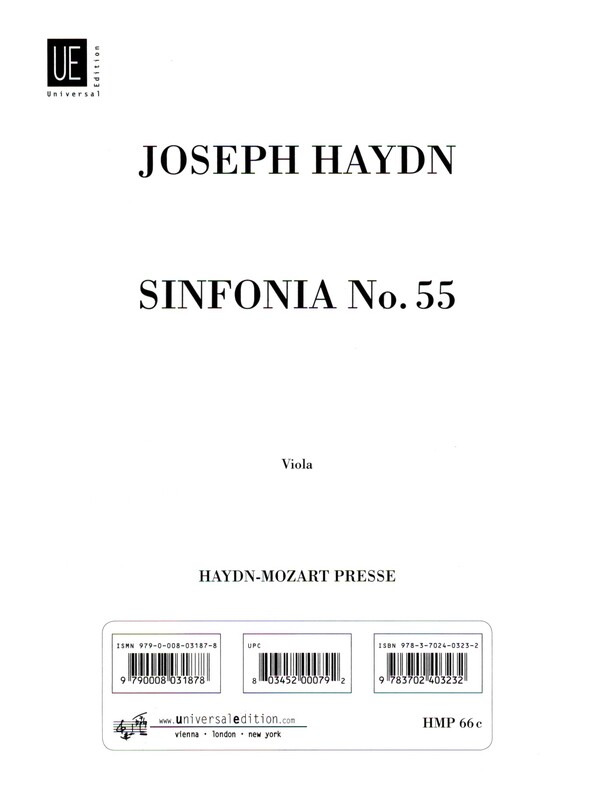 Sinfonie Es-Dur Nr.55 Hob.I:55&nbsp;&nbsp;für Orchester&nbsp;&nbsp;Viola