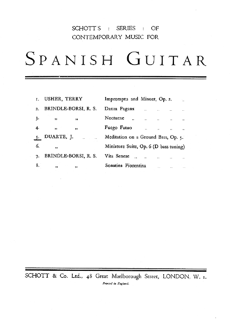 Meditation on a Ground Bass op.5&nbsp;&nbsp;for guitar&nbsp;&nbsp;