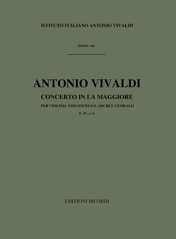 Concerto in la maggiore F.VI:6&nbsp;&nbsp;für Violine, Violoncello, Streicher&nbsp;&nbsp;und Cembalo,   Streicher