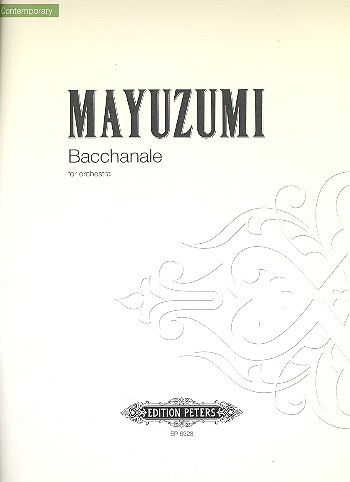 Bacchanale&nbsp;&nbsp;for orchestra&nbsp;&nbsp;Score