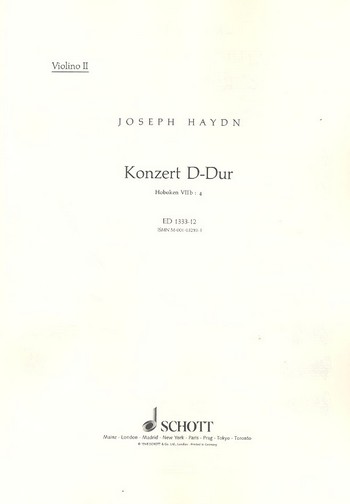 Konzert D-Dur Hob.VIIb:4&nbsp;&nbsp;für Violoncello und Streichorchester&nbsp;&nbsp;Violine 2