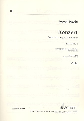 Konzert D-Dur Hob.VIIb:4&nbsp;&nbsp;für Violoncello und Streichorchester&nbsp;&nbsp;Viola