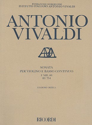 Sonata do maggiore R754/F XIII:60&nbsp;&nbsp;per violino e basso continuo&nbsp;&nbsp;partitura e 2 parti