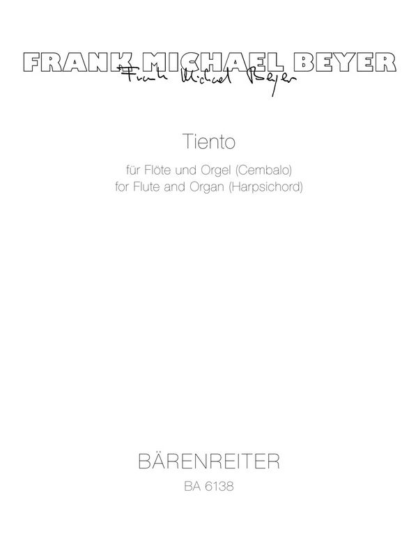 Tiento  für Flöte und Orgel (Cembalo)  