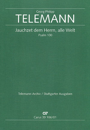 Jauchzet dem Herrn alle Welt&nbsp;&nbsp;Psalm 100 für Bass solo und&nbsp;&nbsp;Instrumente,    Partitur (dt)