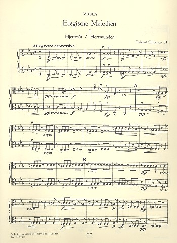 Elegische Melodien op.34&nbsp;&nbsp;für Streichorchester&nbsp;&nbsp;Viola
