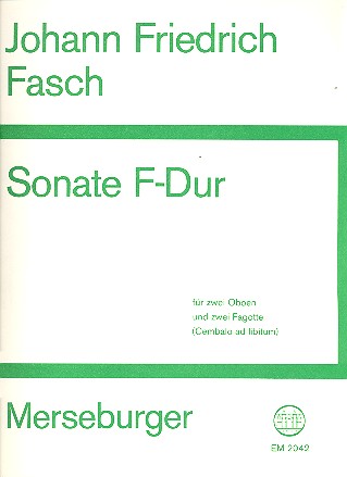 Sonate F-Dur für 2 Oboen und  2 Fagotte (Cembalo ad libitum)  