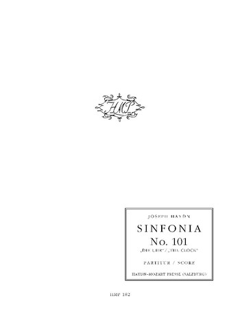 Sinfonie D-Dur Nr.101:&nbsp;&nbsp;für Orchester&nbsp;&nbsp;Partitur