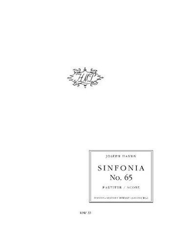 SINFONIE A-DUR NR.65 HOB.I:65&nbsp;&nbsp;FUER ORCHESTER&nbsp;&nbsp;PARTITUR