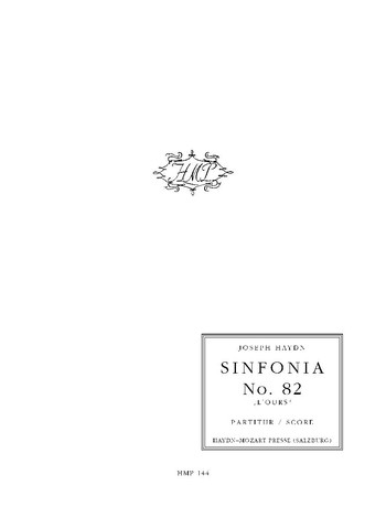 Sinfonie C-Dur Nr.82 Hob.I:82&nbsp;&nbsp;für Orchester&nbsp;&nbsp;Partitur