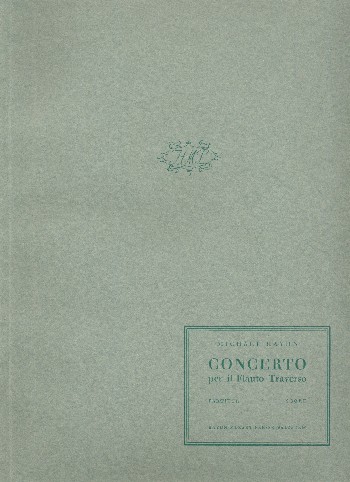 Concerto per il flauto traverso e  orchestra  partitura