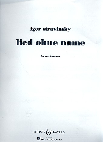 Lied ohne Name&nbsp;&nbsp;für 2 Fagotte&nbsp;&nbsp;