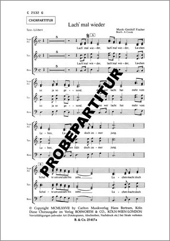 Lach mal wieder  für gem Chor und Orgel  Orgelpartitur