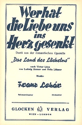 Wer hat die Liebe uns ins Herz gesenkt&nbsp;&nbsp;für Salonorchester&nbsp;&nbsp;Stimmen