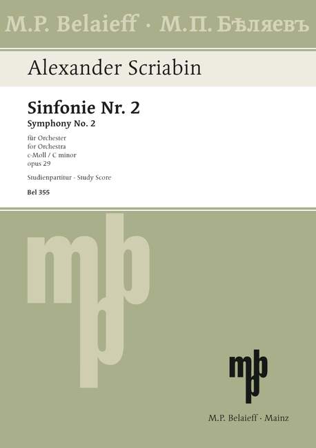 Sinfonie c-Moll Nr.2 op.29  für Orchester  Studienpartitur