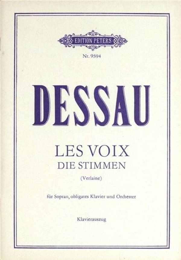 Les voix (Die Stimmen)&nbsp;&nbsp;für Sopran und Klavier&nbsp;&nbsp;Klavierauszug (fr)
