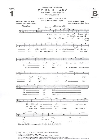 Ich hätt getanzt heut nacht&nbsp;&nbsp;für Männerchor und Klavier&nbsp;&nbsp;Bass 1 (dt/en)