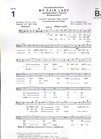 Ich hätt getanzt heut nacht&nbsp;&nbsp;für Männerchor und Klavier&nbsp;&nbsp;Bass 2 (dt/en)