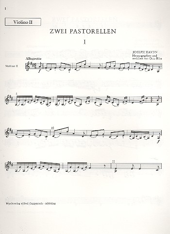 2 Pastorellen für Sopran solo  und Streichinstrumente  Violine 2