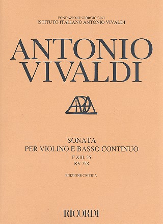 Sonata la maggiore RV758 F.XIII:55&nbsp;&nbsp;per violino e bc&nbsp;&nbsp;