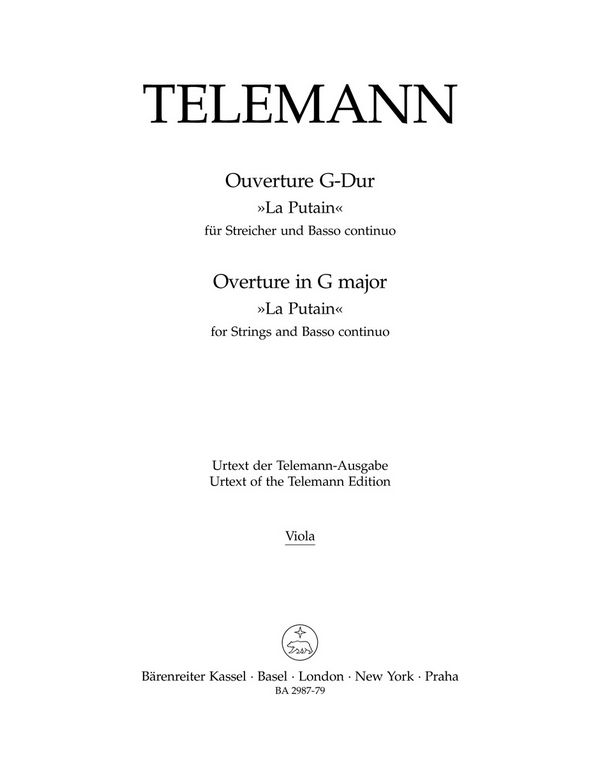 OUVERTURE&nbsp;&nbsp;LA PUTAIN STREICHORCHESTER&nbsp;&nbsp;VIOLA