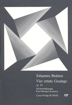 4 ernste Gesänge op.121&nbsp;&nbsp;für Bass und Orchester&nbsp;&nbsp;Partitur (dt)