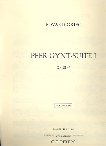 Peer-Gynt-Suite Nr.1 op.46&nbsp;&nbsp;für Orchester&nbsp;&nbsp;Violoncello