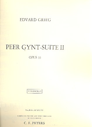 Peer-Gynt-Suite Nr.2 op.55&nbsp;&nbsp;für Orchester&nbsp;&nbsp;Violoncello