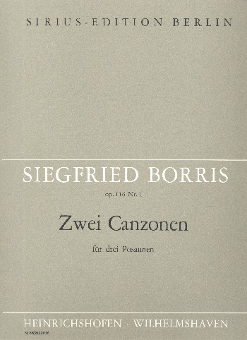 2 Canzonen op.116,1  für 3 Posaunen  Partitur und 3 Stimmen