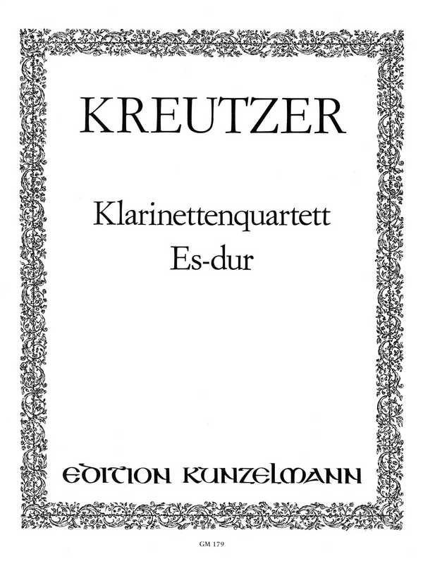 Quartett Es-Dur op.4,2  für Klarinette und Streichtrio  Partitur und 4 Stimmen