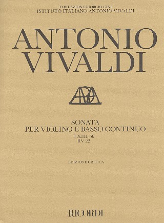 Sonata sol maggiore F.XIII:56 RV22:&nbsp;&nbsp;per violino e bc&nbsp;&nbsp;