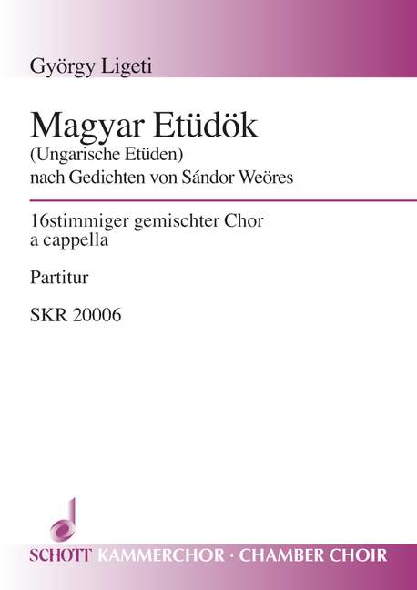 Magyar Etüdök  für gemischten Chor (je 4 SATB)  Chorpartitur