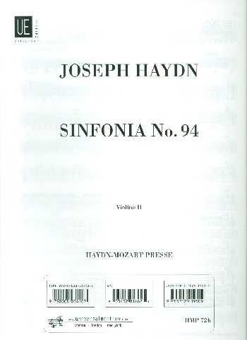 Sinfonie G-Dur Nr.94 Hob.I:94&nbsp;&nbsp;für Orchester&nbsp;&nbsp;Violine 2